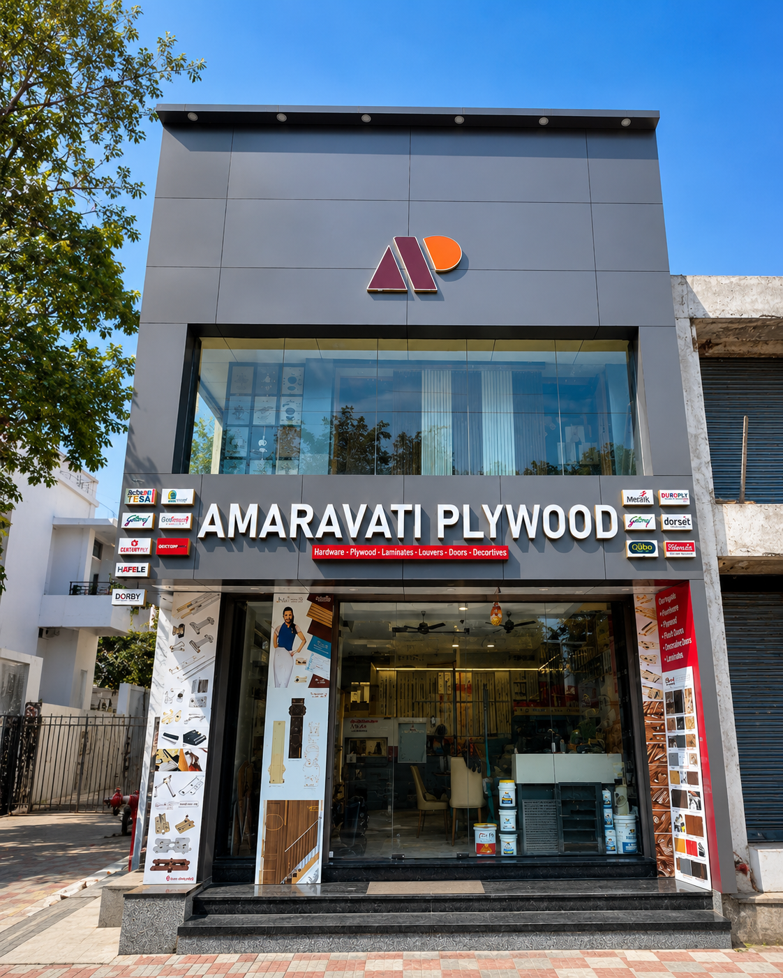 Amaravati Plywood storefront, Governorpet
